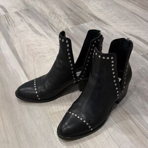 Steve Madden Black Studded Ankle Booties